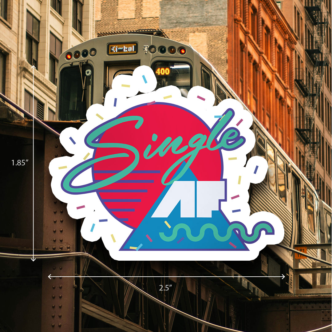 SINGLE AF | Beach Vibes Sticker